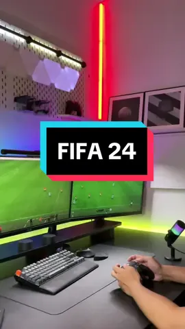 Thử ghép 2 màn hình chơi fifa24 #setup #setupgaming #desksetup #gocsetup #decorsetup #playgame #fifa24 #thegioinho 