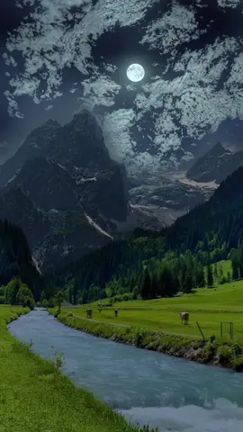 горы в Швейцарии. #scenery #mountain #switzerland #nature #fy #foryou #fyp #foryoupage #ночь 