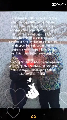 Trima kasih sudah menjadi suami dan papa yg terbaik bagi keluarga kecil qta, semoga selamanya akan seperti ini sampai maut yg memisahkan qta pap🤲😘