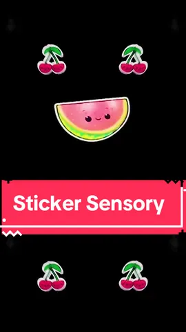 Can you believe this was made with stickers 🤯 which fruit went the hardest?  #onlinelabels #dancingfruit #dancingveggies #sensoryvideo #sensoryfruit #heybearsensory 