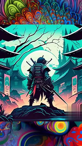 Electric Samurai. #psytrance #aivideo #electronicmusic #samuraisword 