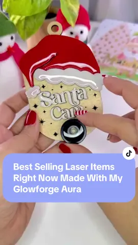 Best Selling Laser Products For Christmas. These top selling products are super cute for the Christmas season.  If you want your own @glowforge, I have a link in my bio if you want to take a peek.  There are awesome sales in Glowforge’s website. Their Holiday Magic will run from November 13th until midnight on Cyber Monday. Here’s what you need to know:  Enjoy free shipping on all printers! There will be flexible financing options mean that you can bring home any of their Glowforge printers for as low as $42/month! And approved buyers can get a Glowforge for the holidays with 0% APR (Performance Series only). Buy any of the Glowforge printers and get a 3-month Free Premium subscription. Buy a Glowforge Pro or Plus, and receive an additional $250 Glowforge Proofgrade gift card. #glowforgeaura #glowforgepartner #laserengraving #lasercuttingmachine #woodornaments #diycrafts #bestselling  #personalizedornaments #christmasgiftidea  #lasercut #lasercutting #santacam #christmasornaments #craftprojects #craftgifts 