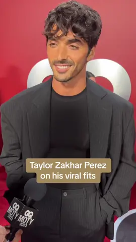 @Taylor Zakhar Perez gives us a sneak peak on how he cooks up his viral fits at the #GQMOTY red carpet 