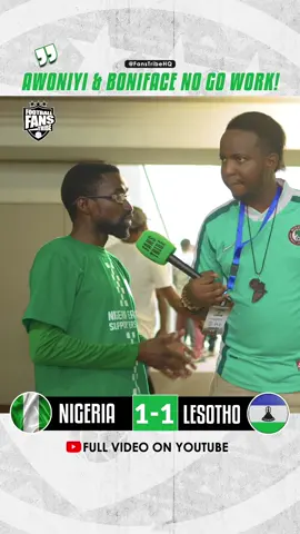 Watch the FULL INTERVIEW ON YOUTUBE NOW VIA LINK IN BIO 📺 🗣 🔥  #naijafootball #tiktoknigeria #levelupafrica #africanfootball #naijatiktok #sportsontiktok nigeria 1-1 LESOTHO highlights 