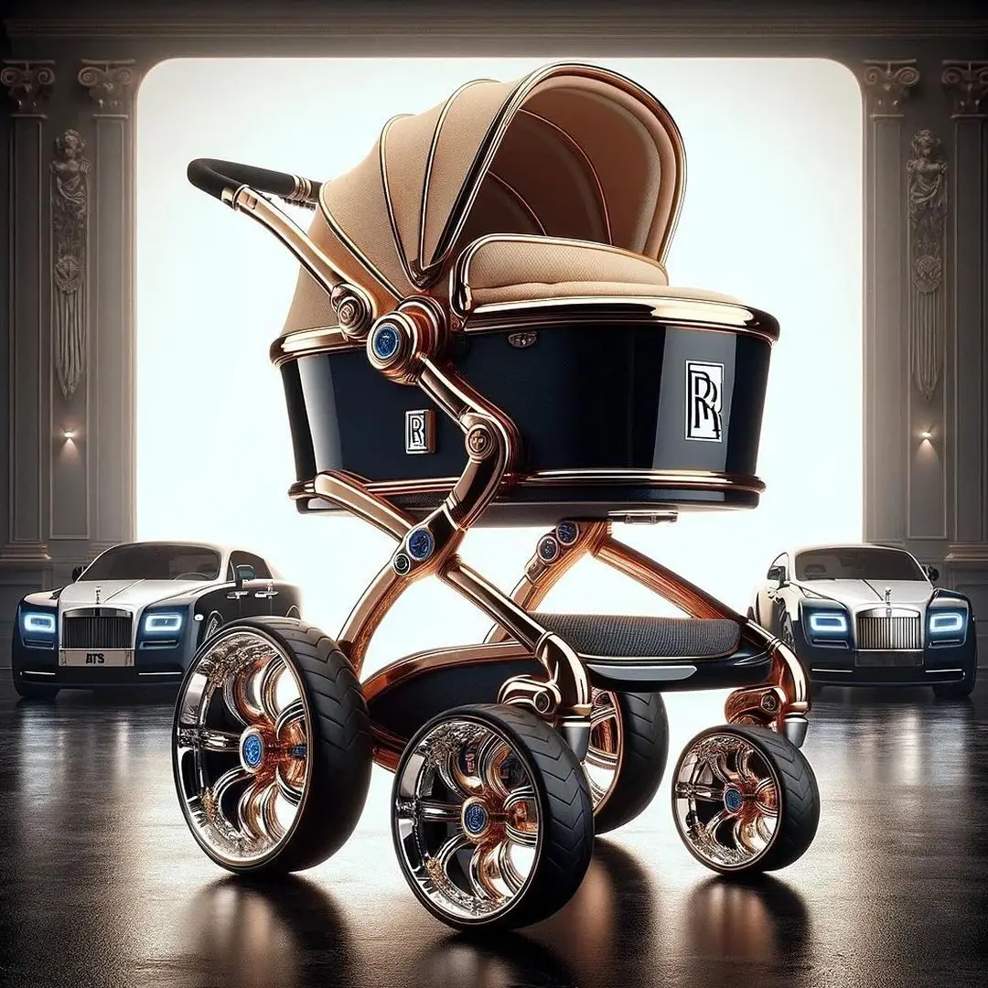Rolls Royce baby stroller 👶 #rollsroyce #stroller 