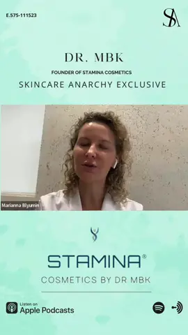 Tune in to our latest episode with Dr. MBK to learn all about integrative dermatology and her journey to creating @Stamina Cosmetics 🧴✨ Link in bio to listen!🎧 • • • #skincare #skincareanarchy #staminacosmetics #podcast #integrativedermatology #dermatologist 