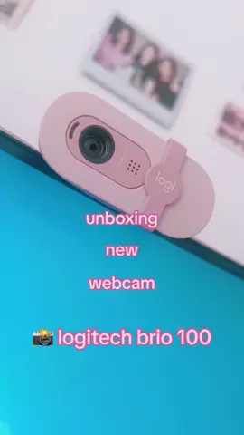 cute webcam for you :) 💕🌟 #unboxing #unboxingvideo #logitech #logitechbrio100 #pinksetup #fyp 