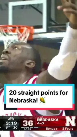 Every single point from Nebraska’s 20-0 RUN in the first half against Oregon State! 🔥 #nebraska #run #collegebasketball #huskers #oregonstate 