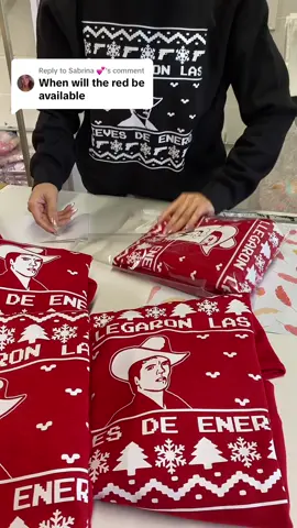 Replying to @Sabrina 💕 i have the red on my tik tok shop but note that they have xmas trees and not guns #chalinosanchez #chalinoelreydelcorrido #chalinosueter #chalinouglyxmassweater