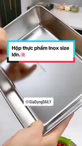 Khay thực phẩm Inox size lớn. Chất liệu Inox 304 an toàn cho thực phẩm, tiện dụng giữ lạnh thức ăn trong tủ lạnh.🌸  #khaythucan #hopthucpham #hopinoxdungthucpham #hopdanang #hopinox #inox304 #khayinox304 #hopthucphaminox #hop #giadungdaily #medobepnoidiatrung #xuhuong #xuhuongtiktok 