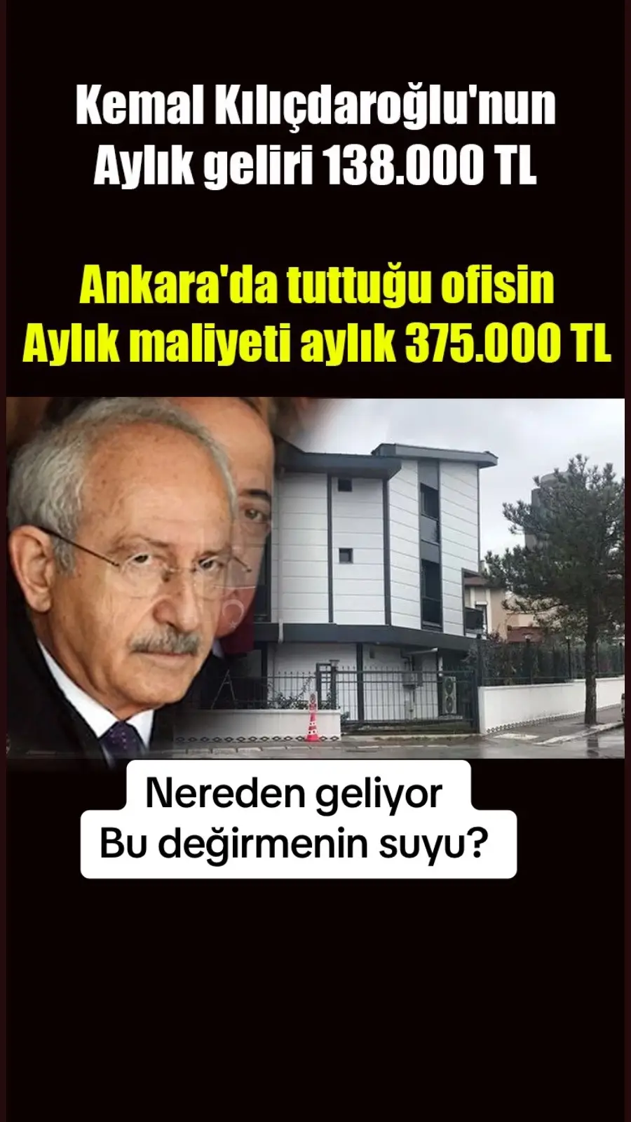 Nereden geliıor bu değirmenin suyu acaba ? #kılıçdaroğlunesöyledi #kemalkılıçdaroğlu🇹🇷 #ofis #maaş #para #chplink 