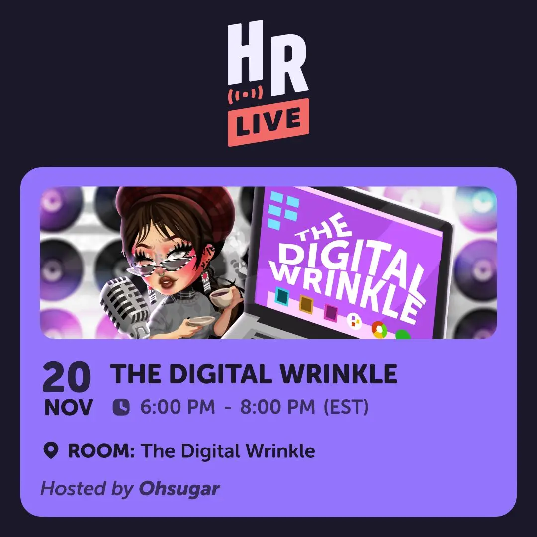 🌐🎧 Dive into ‘The Digital Wrinkle’ podcast for a nostalgic trip, brace for the intense ‘Squid Game of Death’ showdown, and cozy up at our Fall-themed bonfire event with music, trivia, and prizes! Three unique HR Live experiences await you! 🦑 🔥