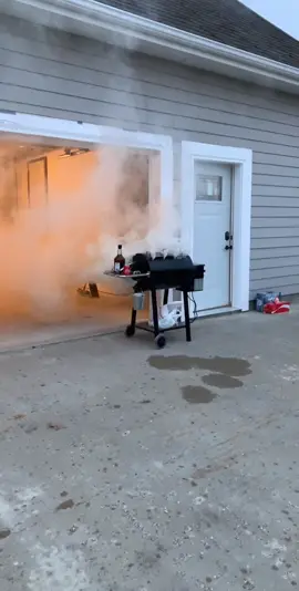 Watch til the end… Still laugh at this- This is why I do the cookin. #grill #funny #fyp #foryoupage #blownup #fire #smoker #lake #grillingonstandout 