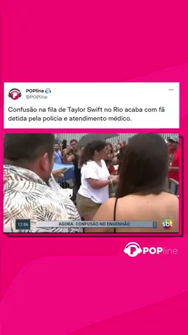 Treta! Na fila para o show da #TaylorSwift no Rio de Janeiro nesta segunda-feira (20) rolou briga. Uma fã brasileira estava revoltada alegando que uma colombiana furou fila. Sem apoio dos organizadores, ela foi resolver com as próprias mãos. Resultado? Ela foi detida pela polícia e a colombiana saiu de cadeira de rodas. Ixi! Vídeo: SBT