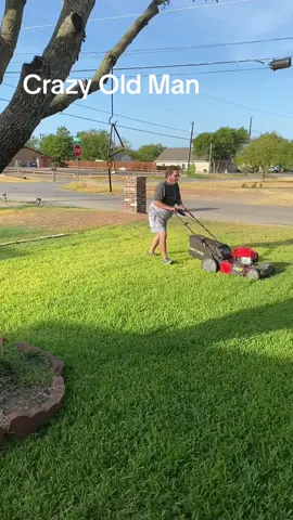Crazy Old Man! #Danbo #crazy #man #oldman #mowingthelawn #mowing  #mowmow 