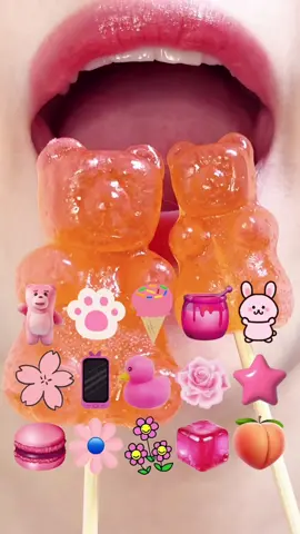 핑크 이모지 먹방🌸 거의 딸기맛!🍓💖