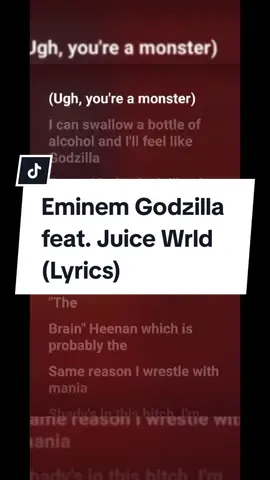 Listen to Eminem Godzilla with the late Juice Wrld. Godzilla is one of Eminem best rap song. #lyriczhub #eminemgodzilla #musiclyrics #juicewrld 