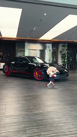 Anime girl with Porsche GT3 RS! #GlamourAutoBoutique #NewXperience #Porsche911GT3RS #anime #dancinganimegirl #shigureui