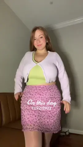 #onthisday one of my cutest looks😍 Daphne inspired outfit #daphnescoobydoo #womensclothing #curvyfashion #midsizefashion #winterfashion 