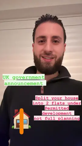 UK government announces they will allow you to split your house into 2 flats under PERMITTED DEVELOPMENT without requiring full planning. This will help create more homes as there is a housing shortage!   ••••• Head over to www.YouTube.com/KeyPropertyConsultants for full series of P.I.P - People In Property. ••••• Make sure you follow @invest.with.Adz for similar content. ••••• #PIP #PeopleInProperty #YouTube #Podcast  #KPC #KeyPropertyConsultants #Series #Property #Learning #FYP #Teaching #Knowledge #Network #Investing #InvestWithAdz 