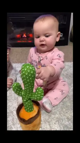 Baby having angry conversations with the talking cactus! #tiktokshop #tiktok #trend #trendingvideo #fyp #fypage #fypシ゚viral #cactus #shopping #baby #MomsofTikTok #dadsoftiktok #viralvideo 