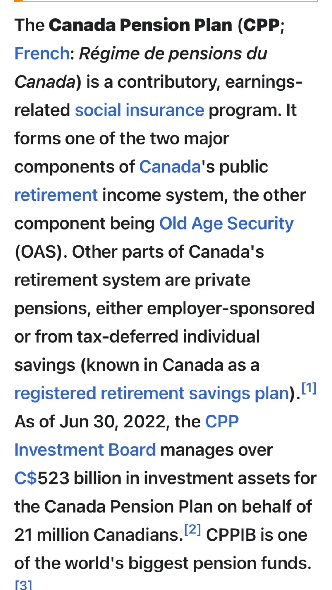 Canada pension plan 