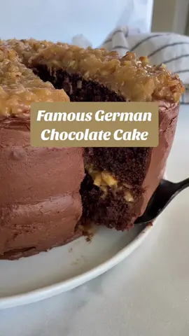 This cake is famous for a reason… it’s beyond amazing! German Chocolate Cake! #germanchocolatecake #chocolatecake #chocolatefrosting #cake #famous #viralrecipe #EasyRecipe #tastesbetterfromscratch #thanksgiving #holidayrecipe #rge #grinch  Recipe link in bio