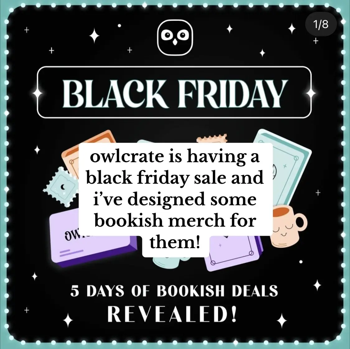 feeling so lucky to be working with the beautiful people at @owlcrate ❤️📚 #owlcrate #blackfriday #bookish #bookishmerch #blackfridaysale #BookTok #rachsbookss 