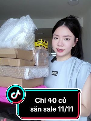 Chi gần 40 củ săn sale 11/11 có gì ? #vzone #nhadinh #LearnOnTikTok #unboxing 