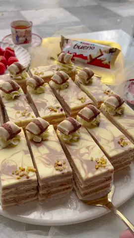 HAZELNUT CHEESECAKE (NO BAKE) #Recipe #food #cheesecake #cake #hazelnut #tasty #fy #fyp #foryou #foryoupage #tiktokfood  HAZELNUT CREAM 500 g mascarpone 16 g whipping cream stabilizer (2 packets) 350 ml whipping cream 8 g vanilla sugar (1 packet 20 g granulated sugar 250 g hazelnut spread    FILLING 300 g tea biscuits (1 pack) 150 ml milk    TOPPING 65 ml whipping cream 125 g white chocolate 40 g hazelnut spread    Combine the mascarpone with the whipping cream stabilizer, vanilla sugar, sugar, and hazelnut spread in a deep bowl. Mix until smooth. Gradually add the whipping cream and mix well until the mixture stiffens.    Take a tea biscuit, dip it in the milk, and put it in a springform pan. Repeat this process for an entire layer. Spoon the hazelnut cream over the biscuits and spread it evenly. Repeat with another layer of tea biscuits. Add another layer of tea biscuits and spoon the remaining cream over them. Smooth out the entire mixture.    Bring the whipping cream to a near boil. Add the broken white chocolate. Let it sit for 1 minute and then mix until smooth.    Heat the hazelnut spread while stirring over low heat in a saucepan. This process happens quickly. Transfer the hazelnut spread to a piping bag or sandwich bag.    Pour the white chocolate ganache evenly over the hazelnut cream. Pipe some hazelnut spread on top and run a toothpick through it to create a marble effect. Cover the hazelnut cake and refrigerate to set, preferably overnight. 