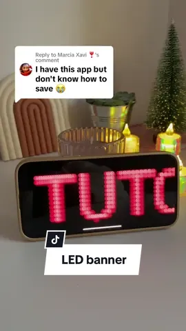 Replying to @Marcia Xavi ❣️  I know there are tons of apps like this, but I just like the LED effect in this one! If you found something similar in other apps where it's easier to export the video, feel free to share in the comments! 💛 #howto #ledboard #tutorial #contentcreatortips #contenttipsandtricks 