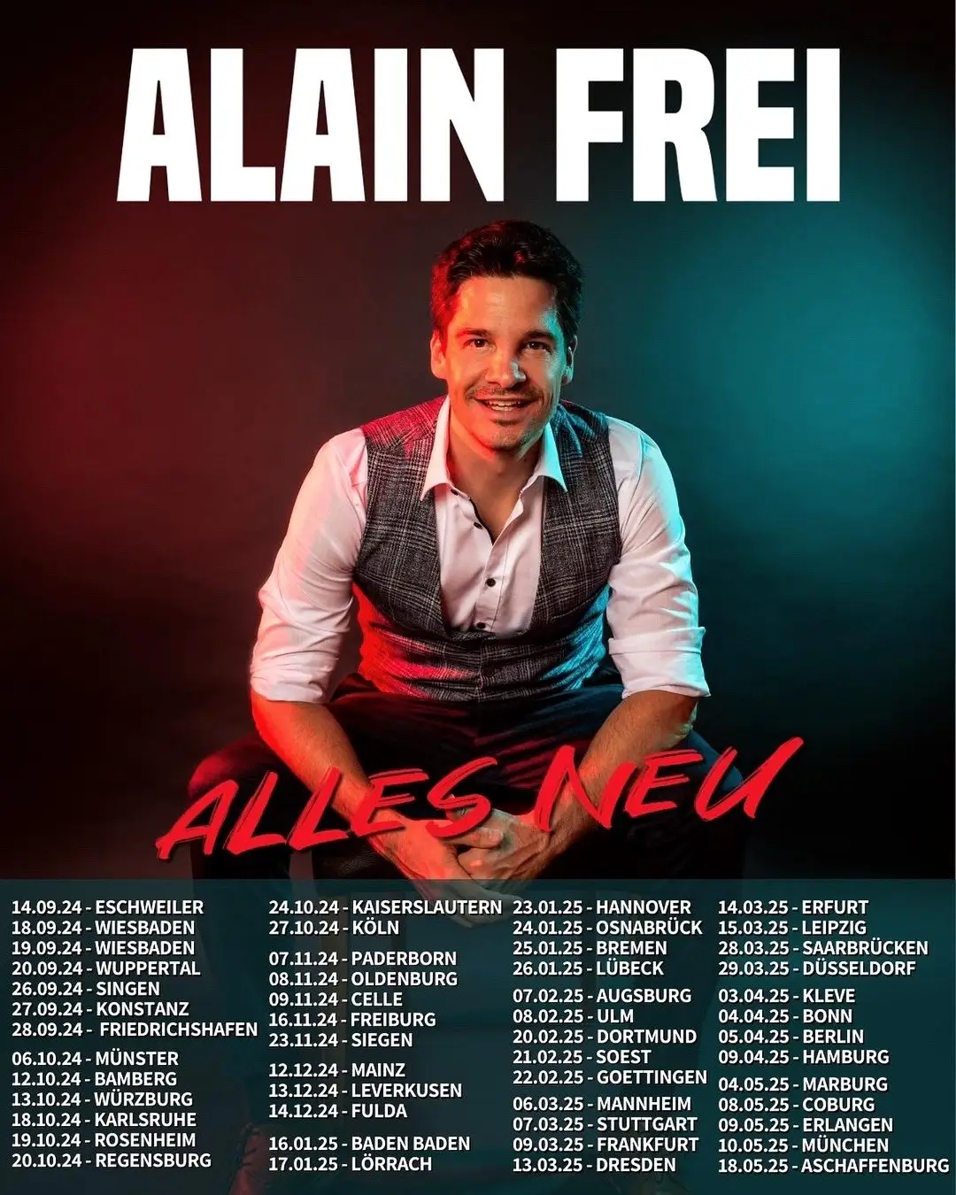 NEUE TOUR! Tickets nur solange der Vorrat reicht. 😁 #alainfrei #comedy #standupcomedy 