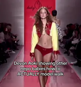- 🌬️ #DEVONAOKI || devon is THAT girl 💋  . . . #devonaoki #models #Runway #2000s #y2k #fyp #fashion #blowthisup #xcyzba #modelin #industry #nepobaby #modelwalk 
