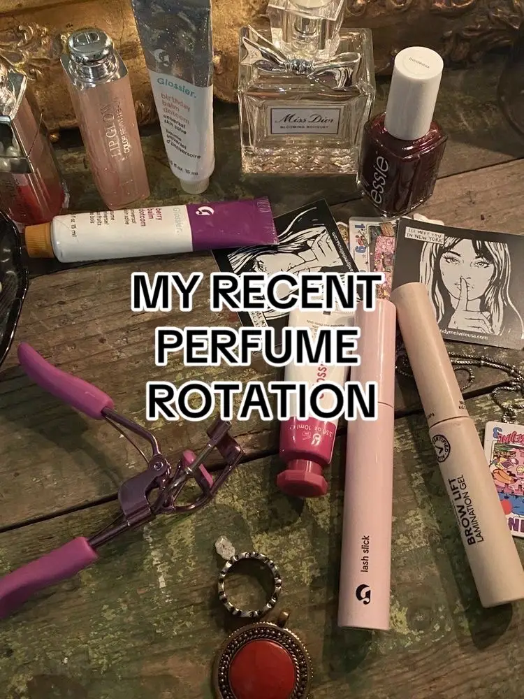 recent perfume rotation!! some of these are just a constant no matter what season or mood im in. 😅 #perfume #perfumetiktok #fragrance #foryou #aesthetic #BeautyTok #perfumetok 