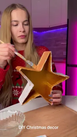 Easy and cosy Christmas decor✨ I used a battery-powered garland #processvideo #craftchristmas #DIY #homedecor #christmasdiyideas #christmasdiy #christmasstar #nightlight  #easycraft #diyprojects #tutorial 