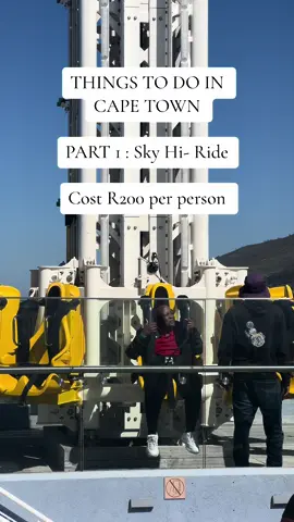 Would you ride this thrilling gravity defying ride? At just R200 per person its worth the hype. If my Aunt Sly could do it, you could too 🤣💃🏾 #charexplores #thingstodoincapetown #southafricantourism #southafricatravel #travelwisemzansi #capetowntourism #capetown #traveltok #africarising 