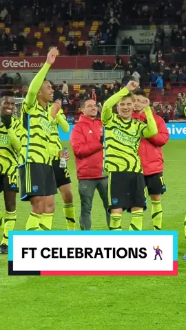 Those full-time celebrations  🙌 #Arsenal #PremierLeague #Odegaard #celebration 