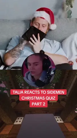 Talia reacts to Sidemen Christmas Quiz #sidemen #taliamar #christmas #quiz #reaction #winter #miniminter #ksi #fyp #xybca 