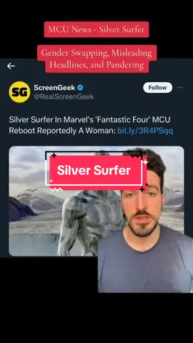 How do y’all feel about this? I’ve been seeing a lot of whining about this, most of which is unwranted, but some of which is at least originating from a place of legitimacy. Marvel has had a difficult relationship at time with its female characters, much of which has stemmed from how it has talked about them behind closed doors. If the mcu is going to continue forward succesfully, it needs to make sure the same energy and effort is being put into female lead movies, rather than relying on cheap marketing ploys and moments of pandering. #mcu #marvel #marvelstudios #marvelcomics #silversurfer #fantasticfour #marveltok #xmen #spiderman #ironman #greenscreen #movies #cinetok 
