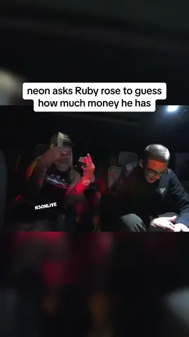 neon asks Ruby rose to guess how much money he has..#n3on #viral #fyp #rubyrose 