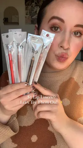🤎$2 Lip Liners?? Let’s Try!! 🤎 When I saw that Elf came out with new lip liners and they were only $2, I knew I had to test them out!! The formula glides on super easy, almost like a gel formula but sets down and lasts a pretty decent amount of time.  Shades: - Truth Or Bare - Pinky Swear - Baddest Beige - Mauve Aside - Dark Cocoa  - Red Receipt I think my faves are Pinky Swear and Mauve Aside!  💋which shades have your eye?? Let me know down below!!  Lips. Lip liner. New makeup. Elf cosmetics. Drugstore. Affordable. Viral makeup. Try on. Makeup. Trending.  #lips #liptryon #lipliner #lipproducts #newmakeup #viralmakeup #trending #trendingmakeup #drugstore #drugstoremakeup #affordable #affordablemakeup #tryon #tryonhaul #makeup #makeuptutorial #explore #explorepage #discoverunder5k #discoverunder10k 