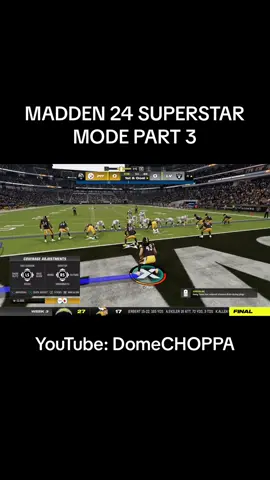 MADDEN 24 SUPERSTAR MODE EP.3 - YouTube: DomeCHOPPA - #Madden #Madden24 #MaddeClips #maddensuperstarmode #maddencareermode #madden24gameplay #maddenultimateteam #blowthisupforme #qjb 