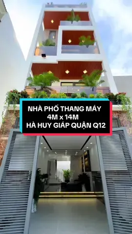 Nhà phố thang máy 4m x 14m trệt 4 lầu đường 15m thông tại Q12 #GamingOnTikTok #nhadatletien #batdongsan #thietkenoithat #nhadep 