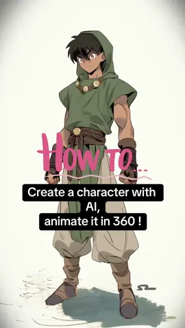 Create a 2D character with @Midjourney then animate it in turnaround 🎨✨ Here are the steps of the creative process 🌟 #MakingOf #BehindTheScenes #tutorial #turnaround #MidJourney #AI #AfterEffects #CharacterDesign #2D #omegamotion 