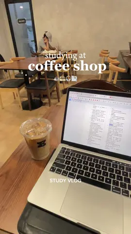 coffee shop ☕️ ft. study session #studytok #studying #studywithme #productive #studyvlog #aesthetic #dailydiaries