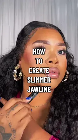 This for my round face girlies & boys who want to achieve that Angelina Jawline okurrr 😂🫶🏽 aint nothing wrong with a lil extra contour!  #jawlinecheck #roundface #makeupillusion #sharpjawline #makeuptipsforbeginners #trendingmakeup 