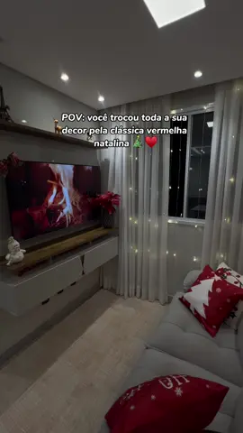 Nossa decor de natal da sala completa ♥️ #natal #natal2023 #natalclássico #decordenatal #natalina #christmas #christmasdecor #Home #homedecor #saladecorada 