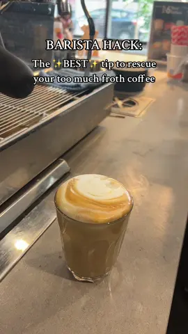 The sneaky tip to save your too much froth coffee We promise we don't do that to your coffee…🙌🏼 only to our manager’s #melbourne #carltoncafe #baristaproblems #baristahack #coffeehack #latte #perfectlatte #tissuehacks #nooneknows 