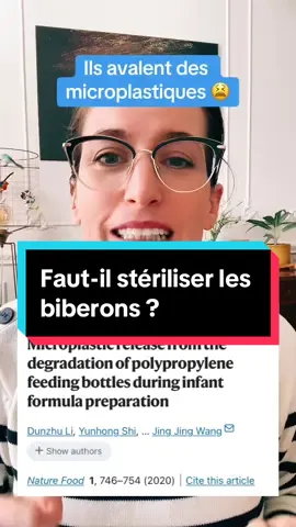 Faut-il steriliser les biberons ? Non car ça relâche des microplastiques dans le lait et ça n’a aucun interet pour l’enfant sur le plan de la santé #biberons #apprendresurtiktok #medecindetiktok #parentalite #bebe #microplastiques 