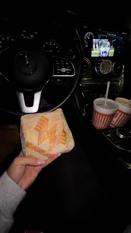 Whataburger before grocery shopping 🤭 #cheatmeal #whataburger #cardate #vibes #asmr 